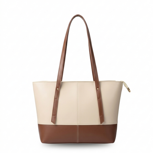 Lisa Tote Bag Beige / Brown