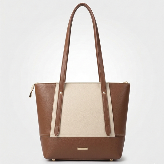 Lisa Tote Bag Beige / Brown